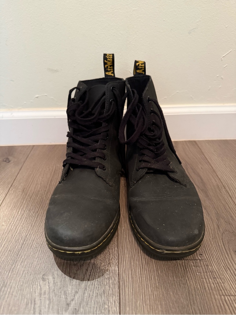 Dr. Martens Black Lace-Up Combat Boots